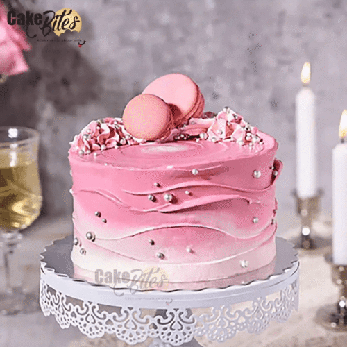 Macaron Blush Cake