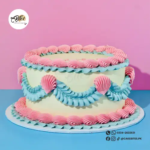eggless-vintage-blue-pink-cake