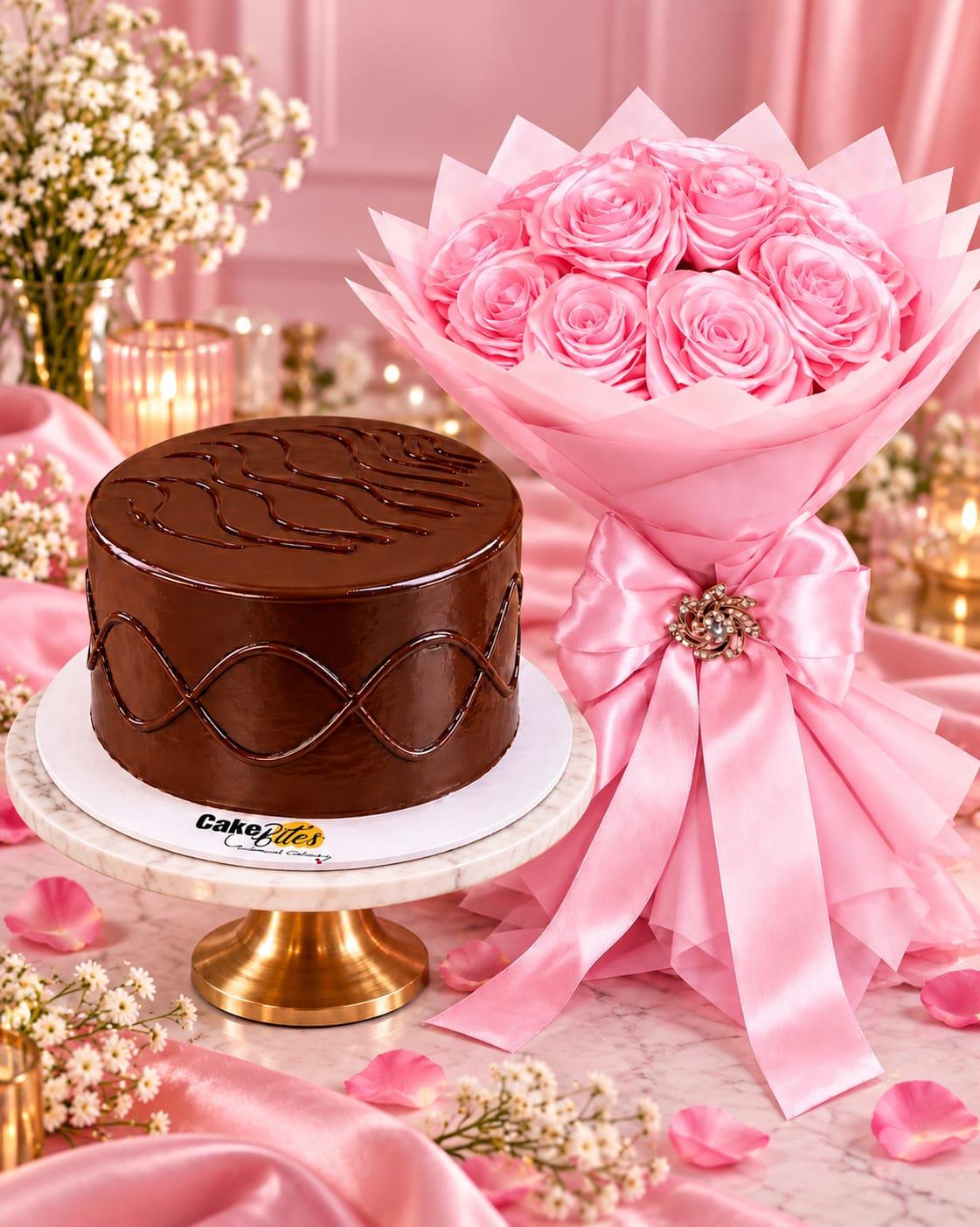 nutella-cake-bouquet-stand-combo